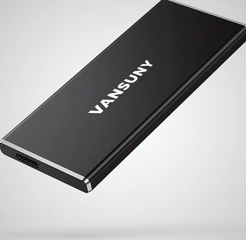 2TB Portable External SSD, USB 3.1 Gen2 Up to 500MB/s Solid State Drive, Meta...
